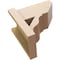 Ekena Millwork 8-in W x 14-in D x 14-in H Funston Slat Rough Cedar Woodgrain TimberThane Outlooker, Primed Tan OUTUR080X14X14FST24RCPR - alternate 5